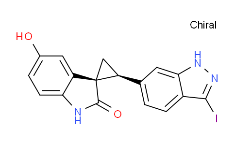(1R,2S)-5'-hydroxy-2-(3-iodo-1H-indazol-6-yl)spiro[cyclopropane-1,3'-indolin]-2'-one