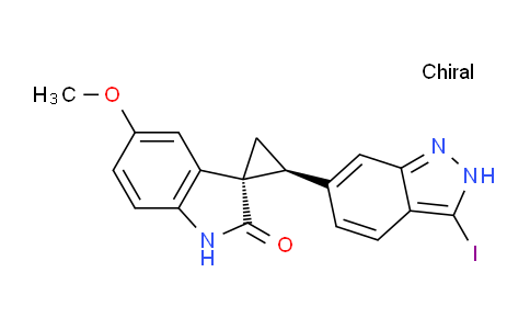 (1R*,2S*)-2-(3-iodo-1H-indazol-6-yl)-5'-methoxyspiro [cyclopropane-1,3'-indolin]-2'-one