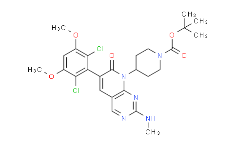 tert-butyl 4-(6-(2,6-dichloro-3,5-dimethoxyphenyl)-2-(methylamino)-7-oxopyrido[2,3-d]pyrimidin-8(7H)-yl)piperidine-1-carboxylate