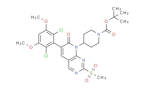 4-(6-(2,6-二氯-3,5-二甲氧基苯基)-2-(甲磺酰基)-7-氧代吡啶[2,3-d ]嘧啶-8(7H)-基)哌啶-1-甲酸叔丁酯