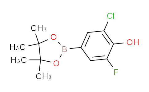 2-chloro-6-fluoro-4-(4,4,5,5-tetramethyl-1,3,2-dioxaborolan-2-yl)phenol