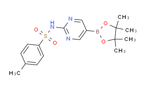 4-methyl-N-(5-(4,4,5,5-tetramethyl-1,3,2-dioxaborolan-2-yl)pyrimidin-2-yl)benzenesulfonamide