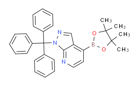 4-(4,4,5,5-四甲基-1,3,2-二氧杂硼烷-2-基)-1-三苯甲基-1H-吡唑并[3,4-B]吡啶