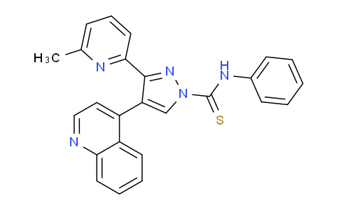 3-(6-甲基-2-吡啶基)-N-苯基-4-(4-喹啉基)-1H-吡唑-1-硫代甲酰胺