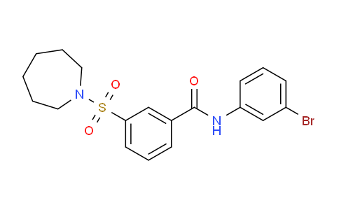 N-(3-溴苯基)-3-[(六氢-1H-氮杂卓-1-基)磺酰基]-苯甲酰胺