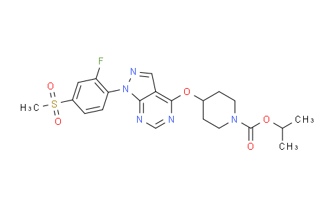 isopropyl 4-((1-(2-fluoro-4-(methylsulfonyl)phenyl)-1H-pyrazolo[3,4-d]pyrimidin-4-yl)oxy)piperidine-1-carboxylate