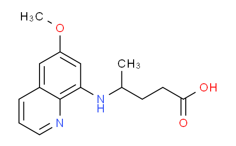 4-((6-methoxyquinolin-8-yl)amino)pentanoic acid