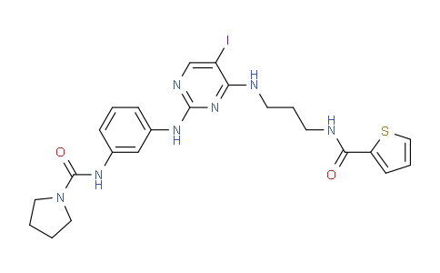 N-[3-[[5-碘-4-[[3-[(2-噻吩基羰基)氨基]丙基]氨基]-2-嘧啶基]氨基]苯基]-1-吡咯烷甲酰胺