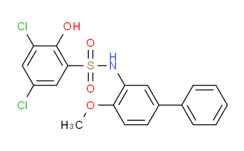 3,5-dichloro-2-hydroxy-N-(4-methoxy-[1,1'-biphenyl]-3-yl)benzenesulfonamide