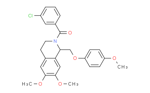 (3-chlorophenyl)(6,7-dimethoxy-1-((4-methoxyphenoxy)methyl)-3,4-dihydroisoquinolin-2(1H)-yl)methanone