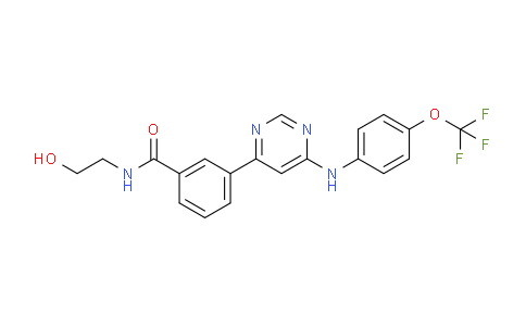 N-(2-hydroxyethyl)-3-(6-((4-(trifluoromethoxy)phenyl)amino)pyrimidin-4-yl)benzamide