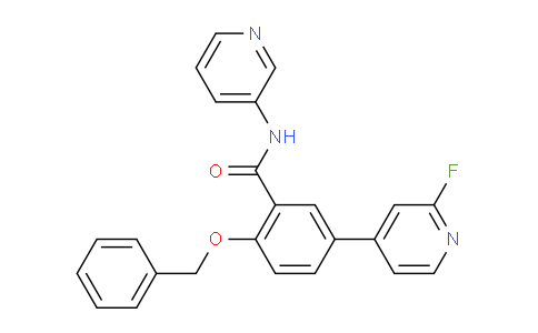 2-(benzyloxy)-5-(2-fluoropyridin-4-yl)-N-(pyridin-3-yl)benzamide