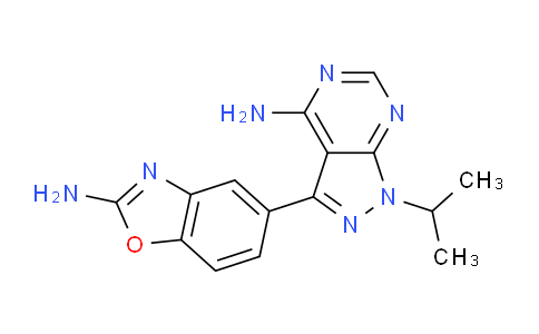 3-(2-氨基-5-苯并恶唑基)-1-(1-甲基乙基)-1H-吡唑并[3,4-D]嘧啶-4-胺