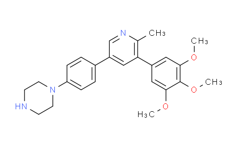 1-(4-(6-methyl-5-(3,4,5-trimethoxyphenyl)pyridin-3-yl)phenyl)piperazine