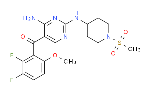 (4-amino-2-((1-(methylsulfonyl)piperidin-4-yl)amino)pyrimidin-5-yl)(2,3-difluoro-6-methoxyphenyl)methanone