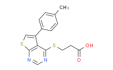 3-((5-(p-tolyl)thieno[2,3-d]pyrimidin-4-yl)thio)propanoic acid