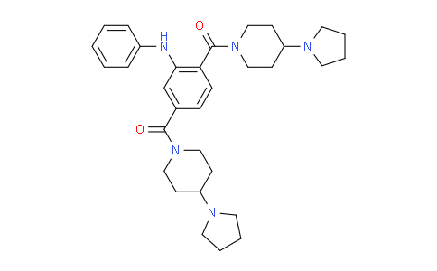 (2-(phenylamino)-1,4-phenylene)bis((4-(pyrrolidin-1-yl)piperidin-1-yl)methanone)