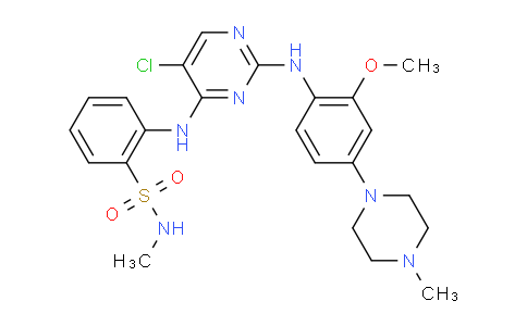 2-((5-chloro-2-((2-methoxy-4-(4-methylpiperazin-1-yl)phenyl)amino)pyrimidin-4-yl)amino)-N-methylbenzenesulfonamide