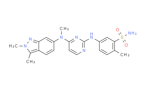 5-((4-((2,3-dimethyl-2H-indazol-6-yl)(methyl)amino)pyrimidin-2-yl)amino)-2-methylbenzenesulfonamide