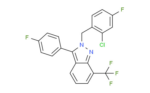 2-(2-chloro-4-fluorobenzyl)-3-(4-fluorophenyl)-7-(trifluoromethyl)-2H-indazole