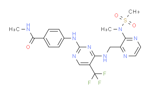 N-methyl-4-((4-(((3-(N-methylmethylsulfonamido)pyrazin-2-yl)methyl)amino)-5-(trifluoromethyl)pyrimidin-2-yl)amino)benzamide