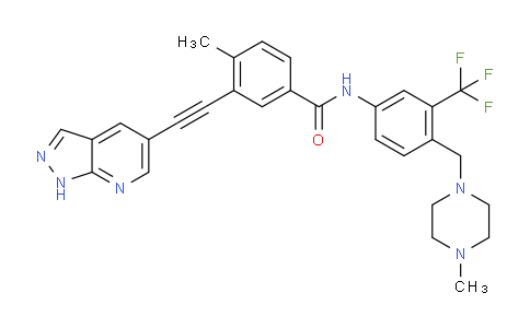 3-((1H-pyrazolo[3,4-b]pyridin-5-yl)ethynyl)-4-methyl-N-(4-((4-methylpiperazin-1-yl)methyl)-3-(trifluoromethyl)phenyl)benzamide