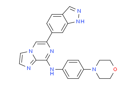 6-(1H-indazol-6-yl)-N-(4-morpholinophenyl)imidazo[1,2-a]pyrazin-8-amine