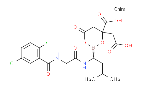 4-(carboxymethyl)-2-((R)-1-(2-(2,5-dichlorobenzamido)acetamido)-3-methylbutyl)-6-oxo-1,3,2-dioxaborinane-4-carboxylic acid