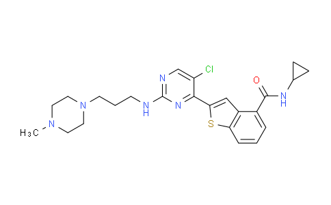 2-[5-氯-2-[[3-(4-甲基-1-哌嗪基)丙基]氨基]-4-嘧啶基]-N-环丙基苯并[B]噻吩-4-甲酰胺