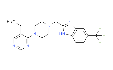 2-((4-(5-ethylpyrimidin-4-yl)piperazin-1-yl)methyl)-5-(trifluoromethyl)-1H-benzo[d]imidazole