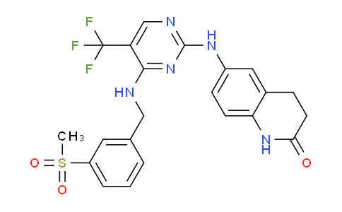 6-((4-((3-(methylsulfonyl)benzyl)amino)-5-(trifluoromethyl)pyrimidin-2-yl)amino)-3,4-dihydroquinolin-2(1H)-one
