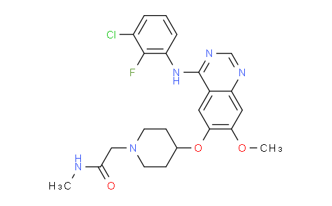 2-(4-((4-((3-chloro-2-fluorophenyl)amino)-7-methoxyquinazolin-6-yl)oxy)piperidin-1-yl)-N-methylacetamide