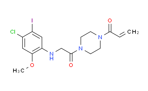 1-(4-(2-(4-chloro-5-iodo-2-methoxyphenylamino)acetyl)piperazin-1-yl)prop-2-en-1-one