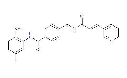 (E)-N-(2-amino-5-fluorophenyl)-4-((3-(pyridin-3-yl)acrylamido)methyl)benzamide