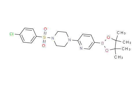 1-((4-氯苯基)磺酰基)-4-(5-(4,4,5,5-四甲基-1,3,2-二氧杂环戊硼烷-2-基)吡啶-2-基)哌嗪
