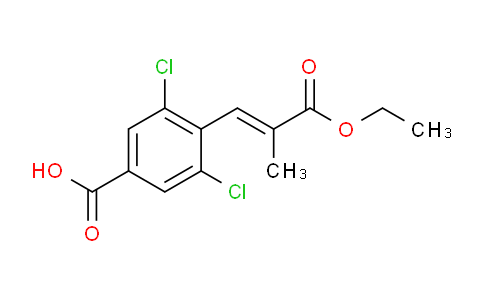 3,5-二氯-4-[(1E)-3-乙氧基-2-甲基-3-氧代-1-丙烯-1-基]苯甲酸