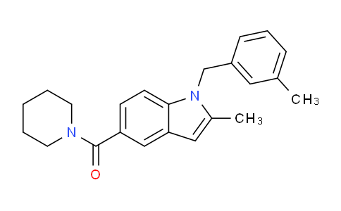 (2-methyl-1-(3-methylbenzyl)-1H-indol-5-yl)(piperidin-1-yl)methanone