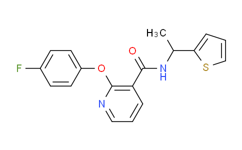 2-(4-fluorophenoxy)-N-(1-(thiophen-2-yl)ethyl)nicotinamide