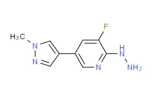 3-fluoro-2-hydrazinyl-5-(1-methyl-1H-pyrazol-4-yl)pyridine