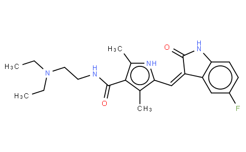 RS10010 | 341031-54-7 | N-(2-二乙胺基乙基)-5-(5-氟-2-氧代-1,2-二氢吲哚-3-基亚甲基)-2,4-二甲基-1H-吡咯-3-甲酰胺