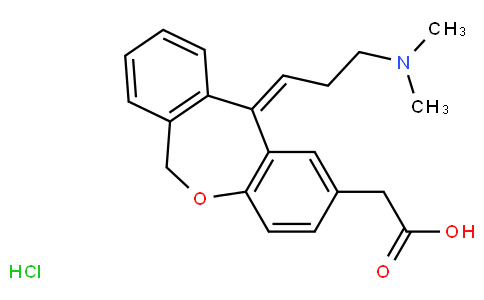 RS20019 | 140462-76-6 | (Z)-2-(11-(3-(dimethylamino)propylidene)-6,11-dihydrodibenzo[b,e]oxepin-2-yl)acetic acid hydrochloride