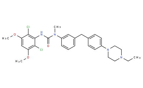 RS20271 | 3-(2,6-dichloro-3,5-dimethoxyphenyl)-1-(3-(4-(4-ethylpiperazin-1-yl)benzyl)phenyl)-1-methylurea