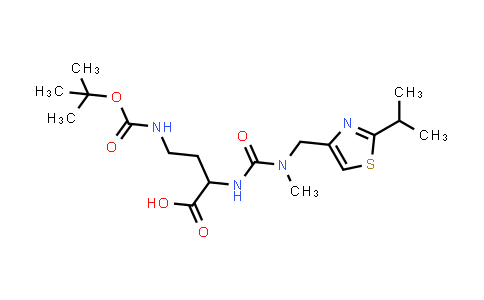 4-[(2-Methylpropan-2-YL)oxycarbonylamino]-2-[[methyl-[(2-propan-2-YL-1,3-thiazol-4-YL)methyl]carbamoyl]amino]butanoic acid