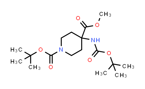 1,4-Piperidinedicarboxylic acid, 4-[[(1,1-dimethylethoxy)carbonyl]amino]-, 1-(1,1-dimethylethyl) 4-methyl ester