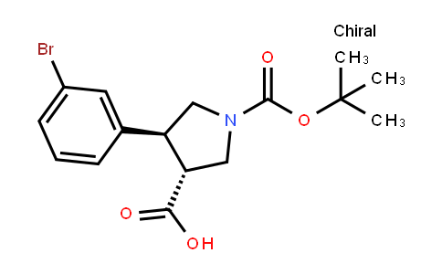 (3R,4s)-4-(3-bromophenyl)-1-[(2-methylpropan-2-yl)oxycarbonyl]pyrrolidine-3-carboxylic acid
