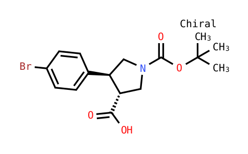 (3R,4S)-4-(4-Bromophenyl)-1-[(2-methylpropan-2-YL)oxycarbonyl]pyrrolidine-3-carboxylic acid