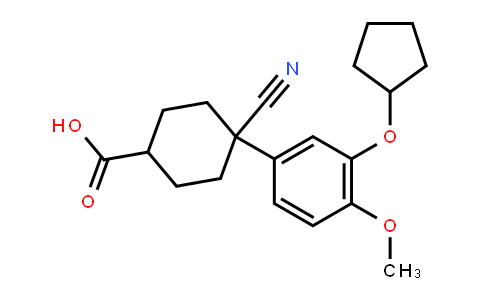 4-Cyano-4-(3-cyclopentyloxy-4-methoxyphenyl)cyclohexane-1-carboxylic acid