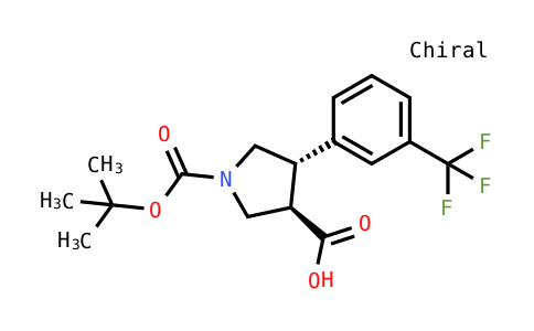 (3R,4S)-1-[(2-Methylpropan-2-YL)oxycarbonyl]-4-[3-(trifluoromethyl)phenyl]pyrrolidine-3-carboxylic acid