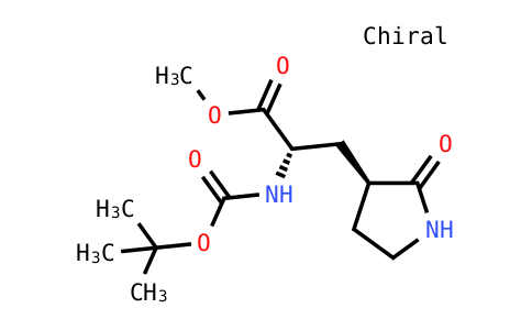 (S)-Methyl 2-((tert-butoxycarbonyl)amino)-3-((S)-2-oxopyrrolidin-3-YL)propanoate