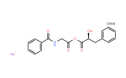 O-hippuryl-l-beta-phenyllactic acid sodium salt